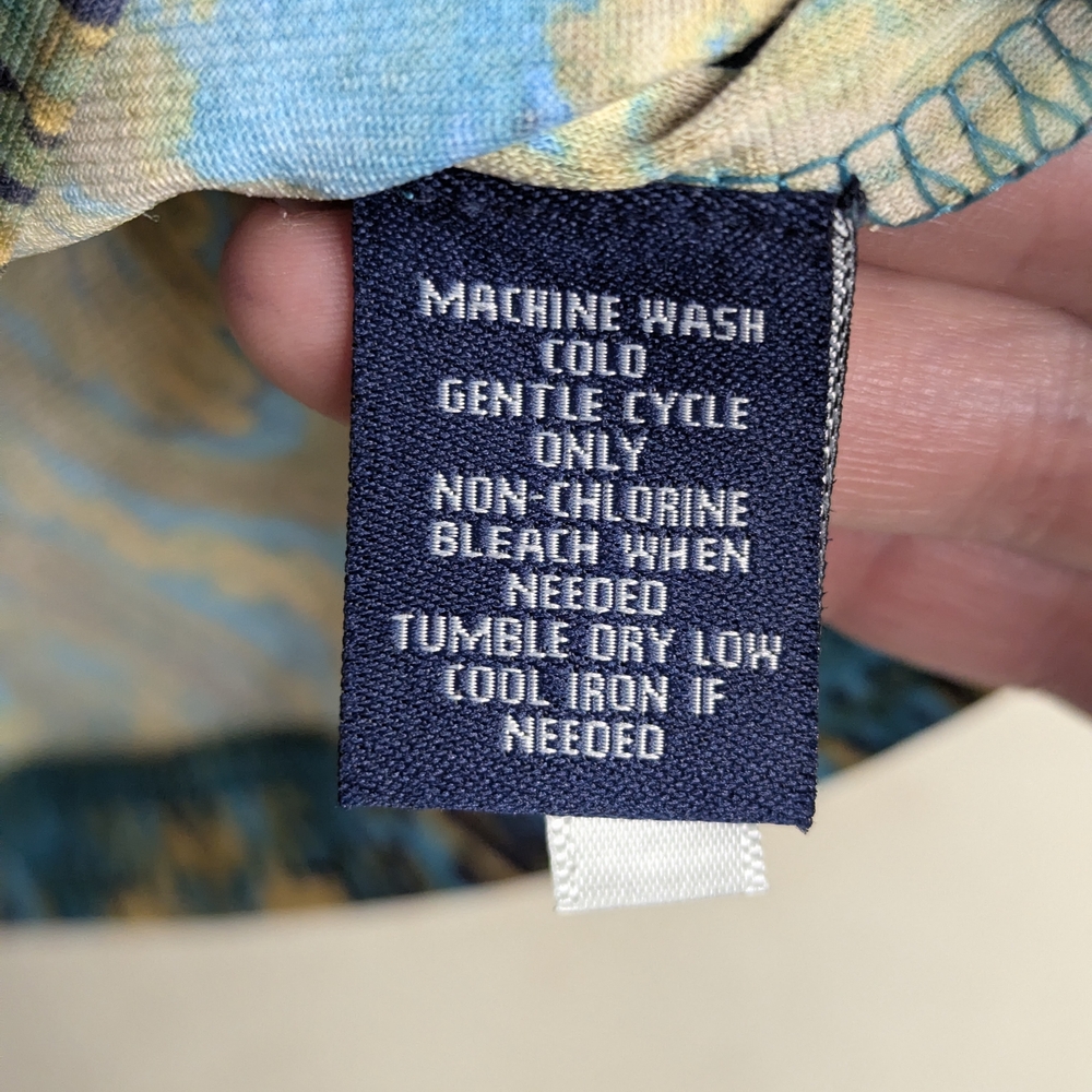 ​Chaps Ikat Print Keyhole Blouse - XL - Picture 3 of 11